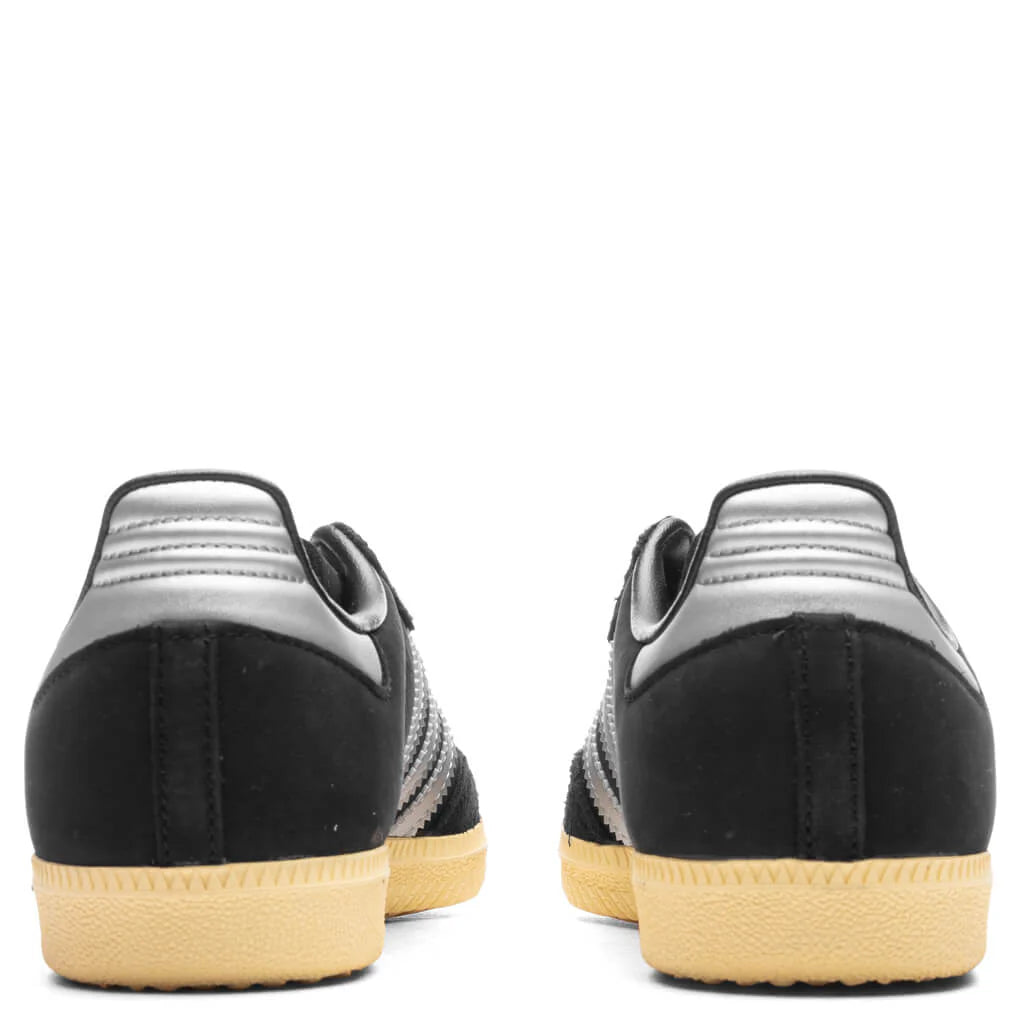 Womens Samba OG Core Black Matte Silver Almost Yellow