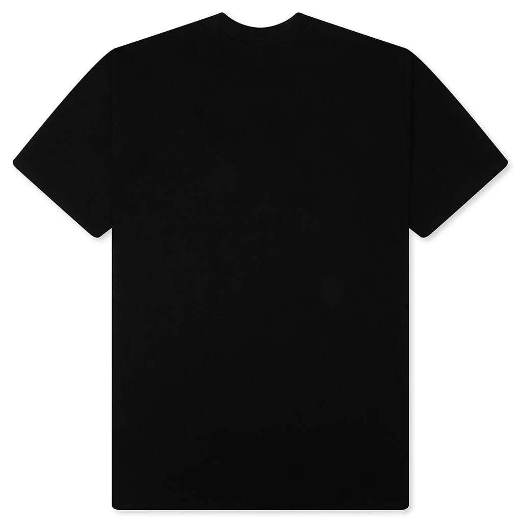 Rhinestone College Relaxed Fit Tee Black