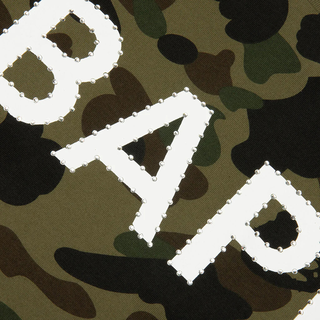 1st Camo BAPE Rhinestone Tee Green