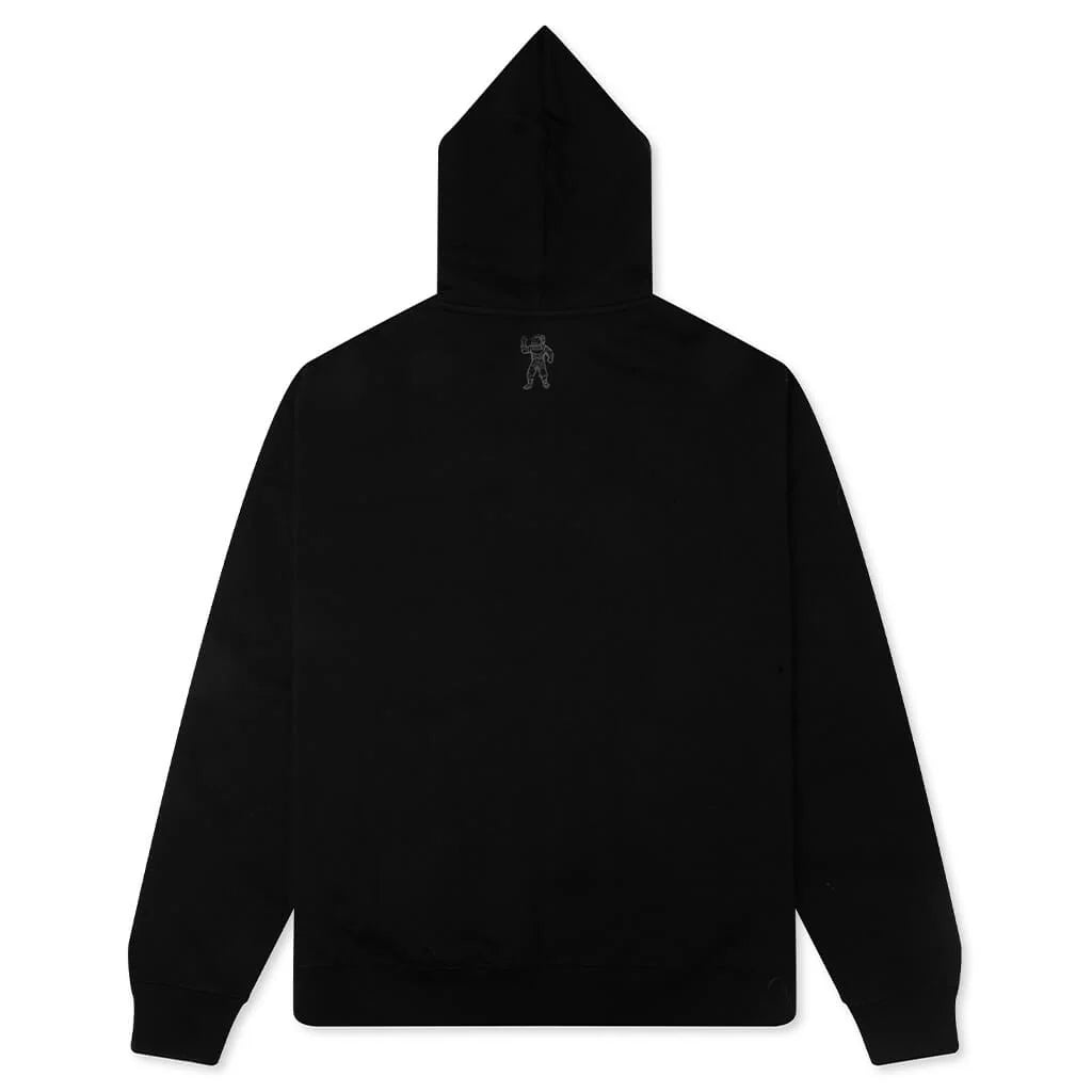 Script Zip Hoodie Black
