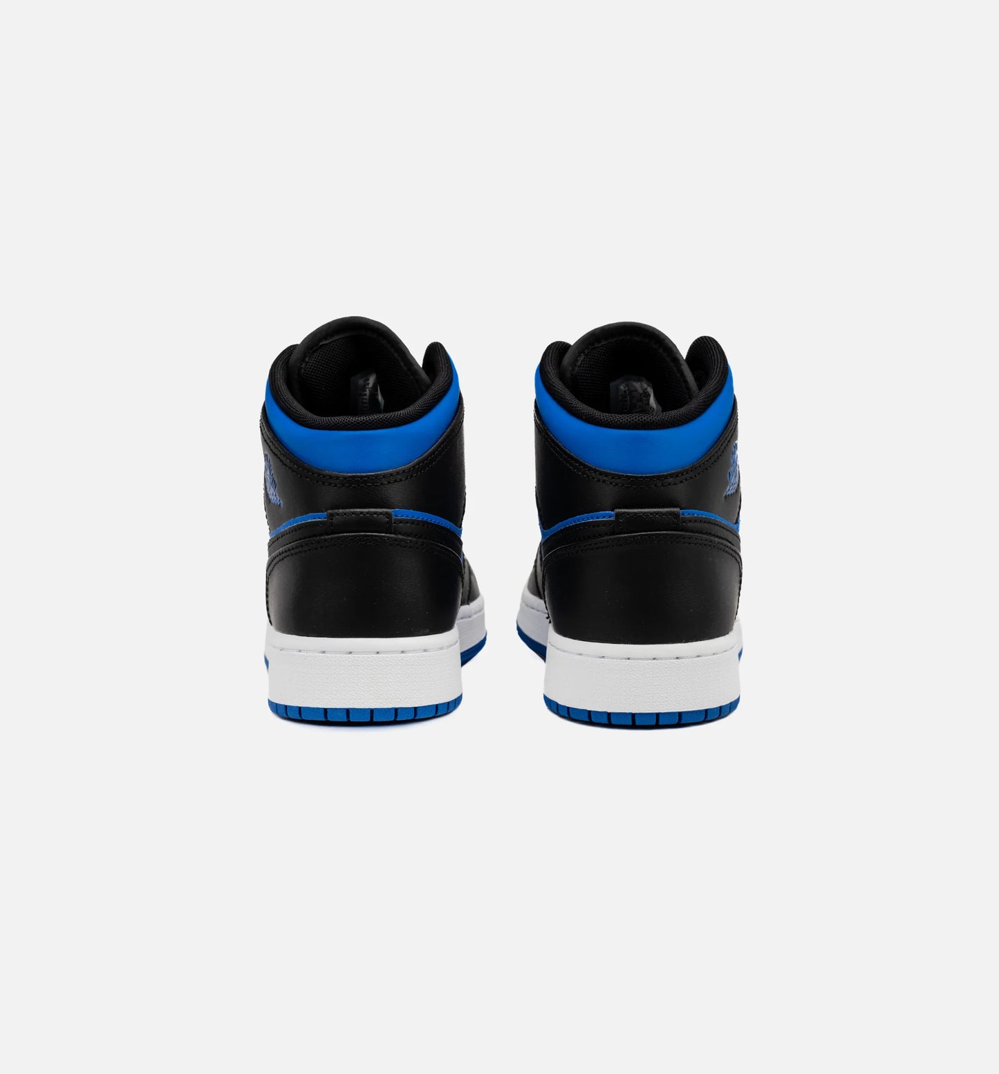 Air Jordan 1 Retro Mid Royal Blue Grade School Lifestyle Shoe Black Blue