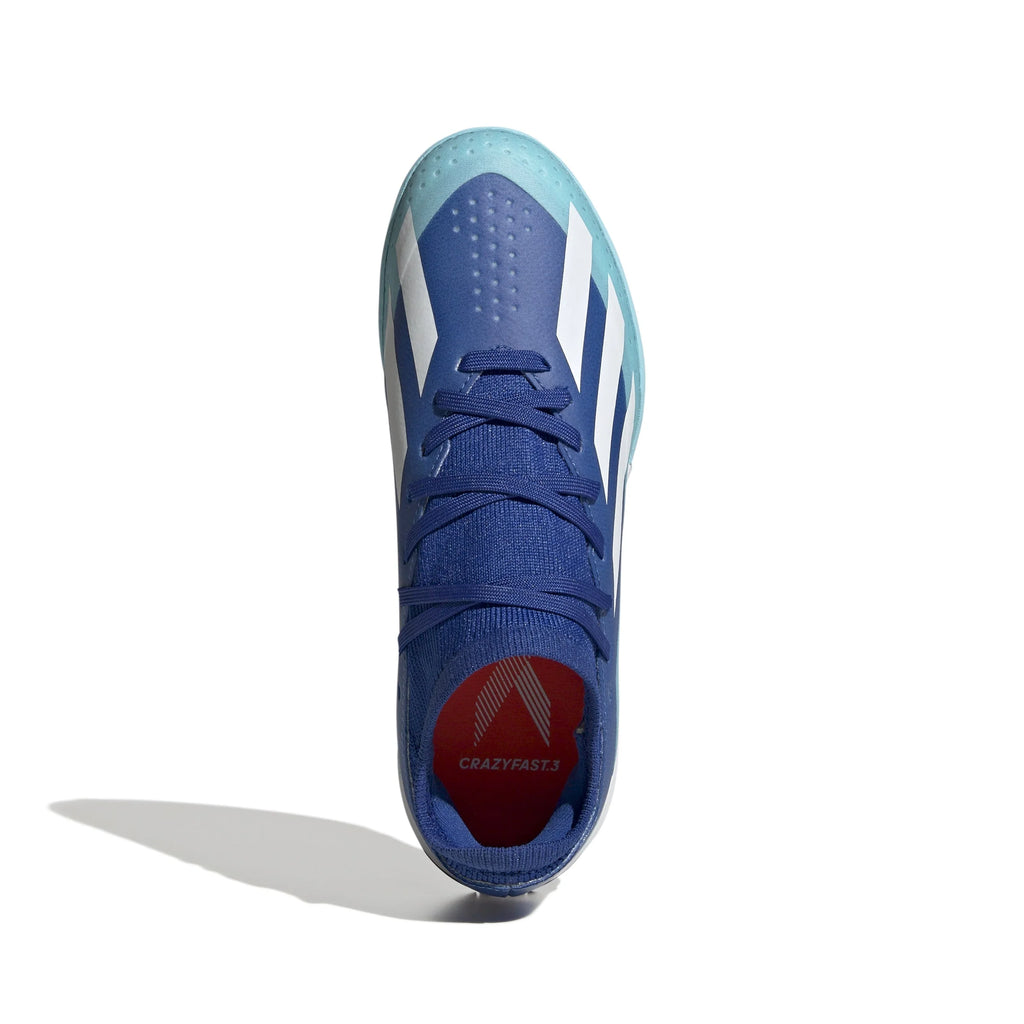 adidas X Crazyfast3 IN Junior Indoor Soccer Shoes Royal White