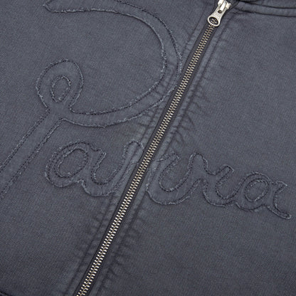 Not Fade Away Zip Hooded Sweatshirt Washed Dark Grey
