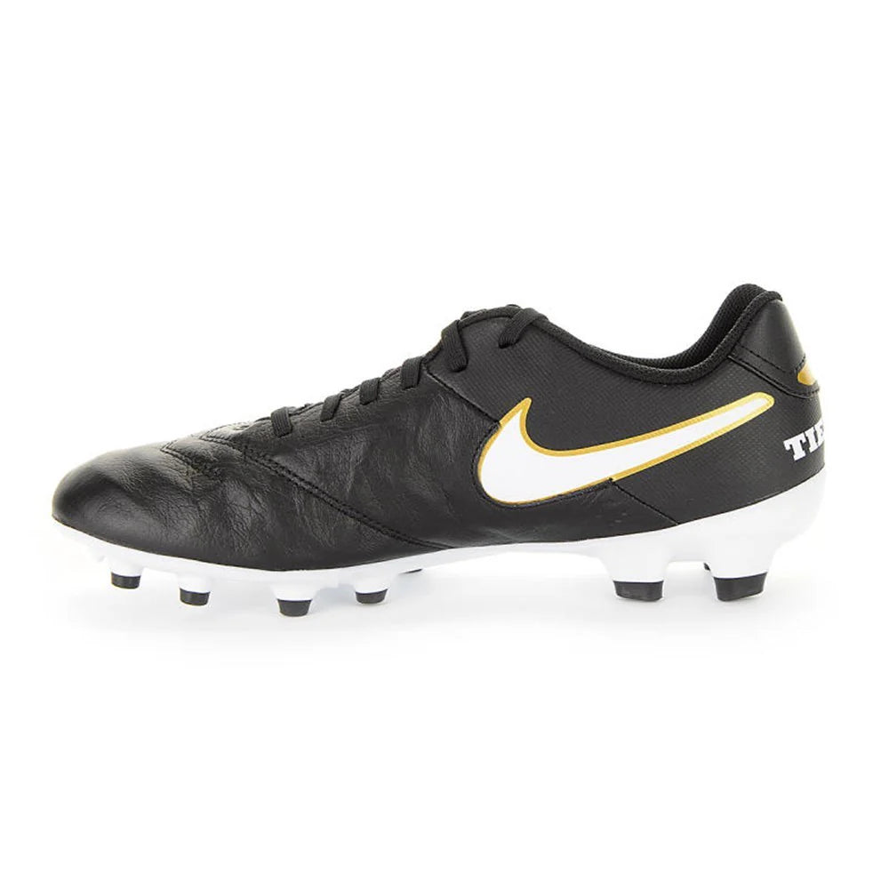 Nike Tiempo Genio II Leather FG Firm Groun Soccer Cleats Black White