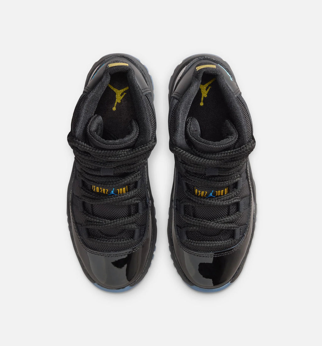 Air Jordan 11 Retro Gamma Preschool Lifestyle Shoe Black Gamma Blue Varsity Maize Limit One Per Customer