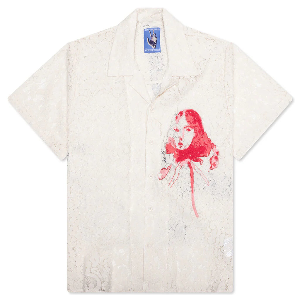 Lace Girl Painting Shirt Cream