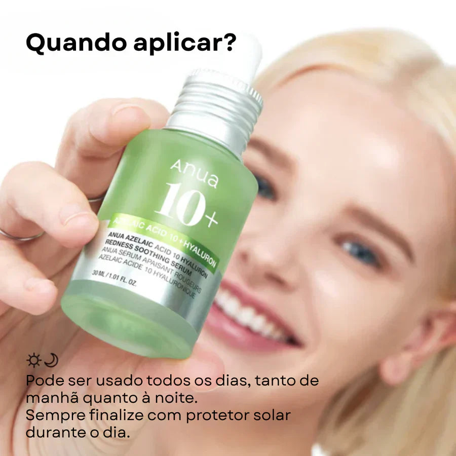 Sérum Calmante com Ácido Azelaico 10 e Ácido Hialurônico