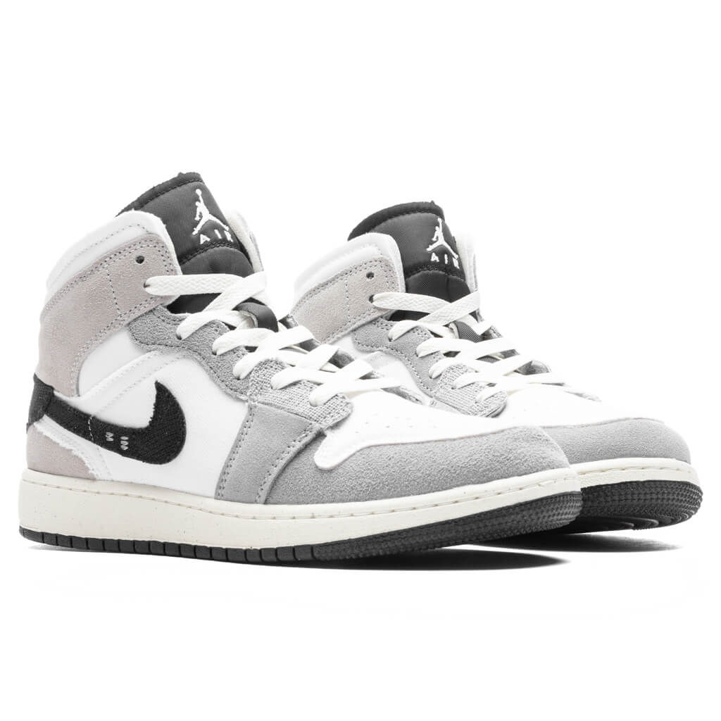 Air Jordan 1 Mid SE GS Cement Grey Black White