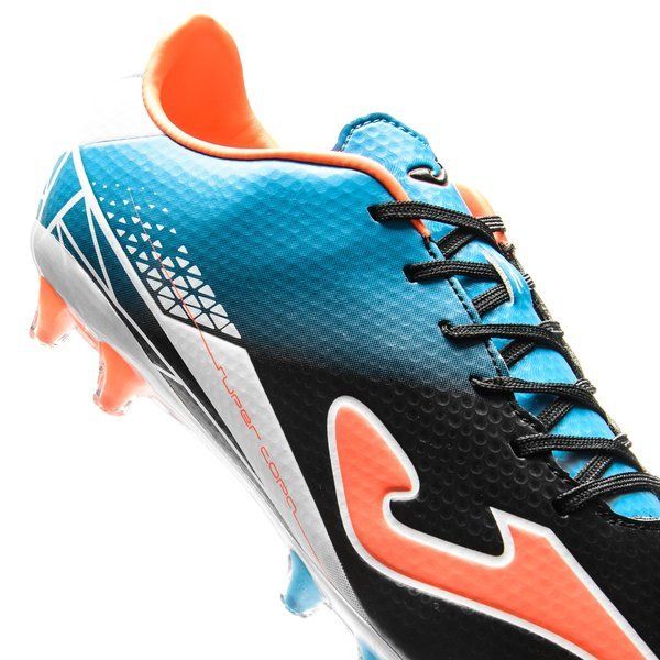 Joma SuperCopa Speed 501 FG Firm Ground Soccer Cleats Black Orange Blue
