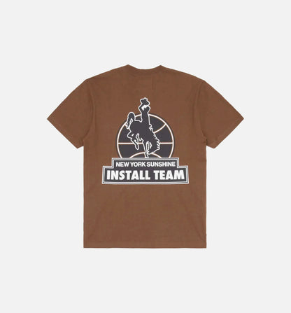 NYS Sun Dyed In Texas Heavyweight Pocket Short Sleeve Tee Mens T shirt Brown