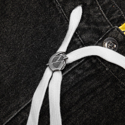 Femur Denim Shorts Black