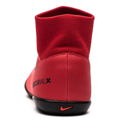 Kids Nike MercurialX Victory VI Dynamic Fit IC Indoor Competition Football Boot Red Black Crimson