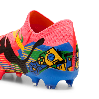 PUMA Future 7 Ultimate Neymar JR FG AG Soccer Cleats Sunset Glow Black
