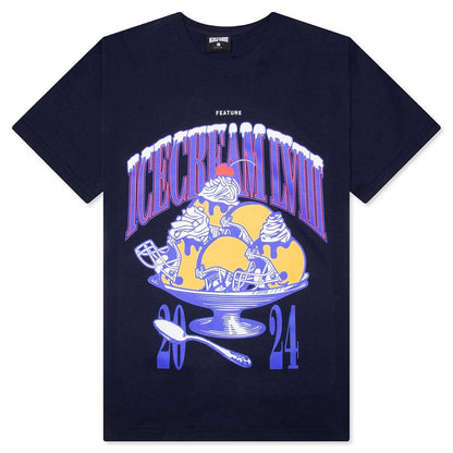 Feature x Icecream Super Bowl Short Sleeve Tee Navy