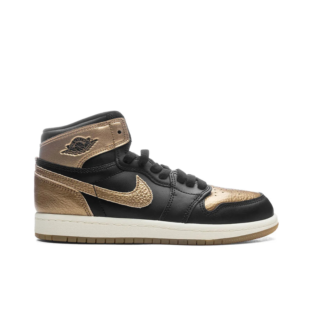 Air Jordan 1 Retro High OG PS Black and Gold Black Metallic Gold Sail