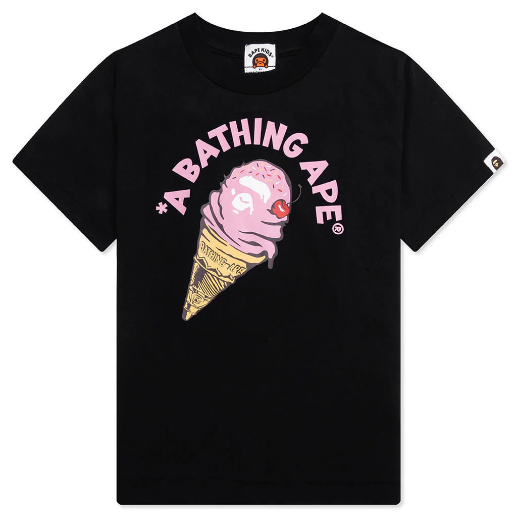 Kids Ice Cream Tee Black