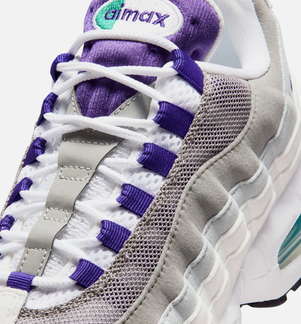 Air Max 95 Big Bubble Grape Womens Lifestyle Shoe White Emerald Green Wolf Grey Court Purple