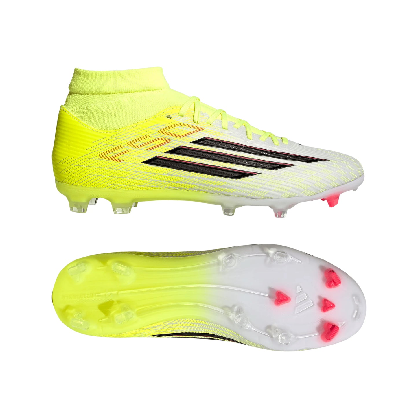 adidas F50 League Mid Cut FG MG Firm Ground Multi Ground Mens Soccer Cleats Yellow Black