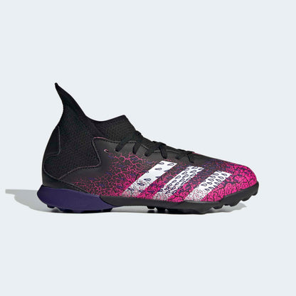 adidas Kids Predator Freak 3 TF J Turf Football Boots Core Black Cloud White Shock Pink