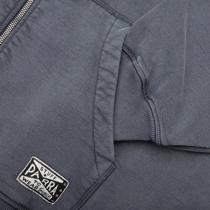 Not Fade Away Zip Hooded Sweatshirt Washed Dark Grey