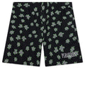Floral Seersucker Shorts Black