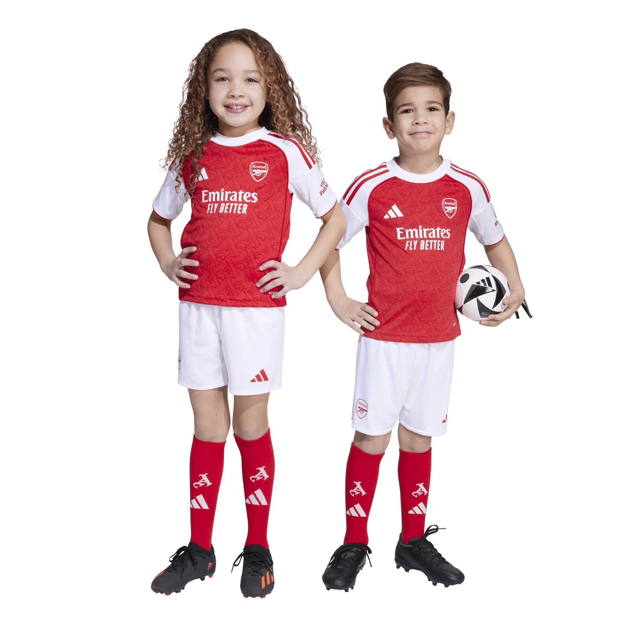 adidas Arsenal Home Mini Kit Youth 25 26 Scarlet White