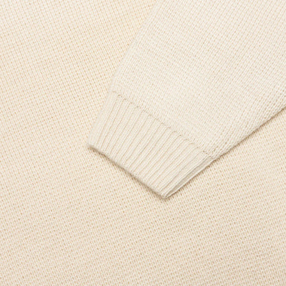 Felt Patch Knit Hood Natural