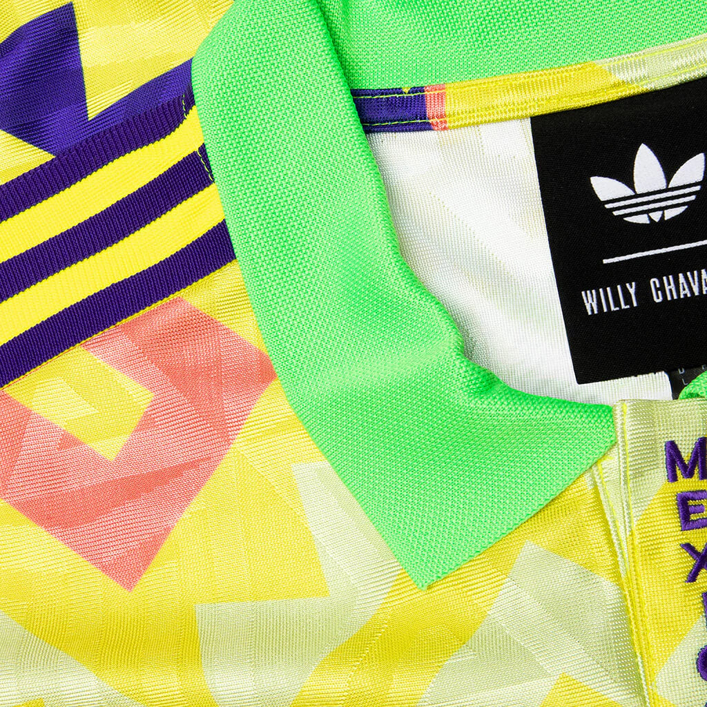 adidas Originals x Willy Chavarria P Jersey Solar Lemon Pure Purple Solar Turbo