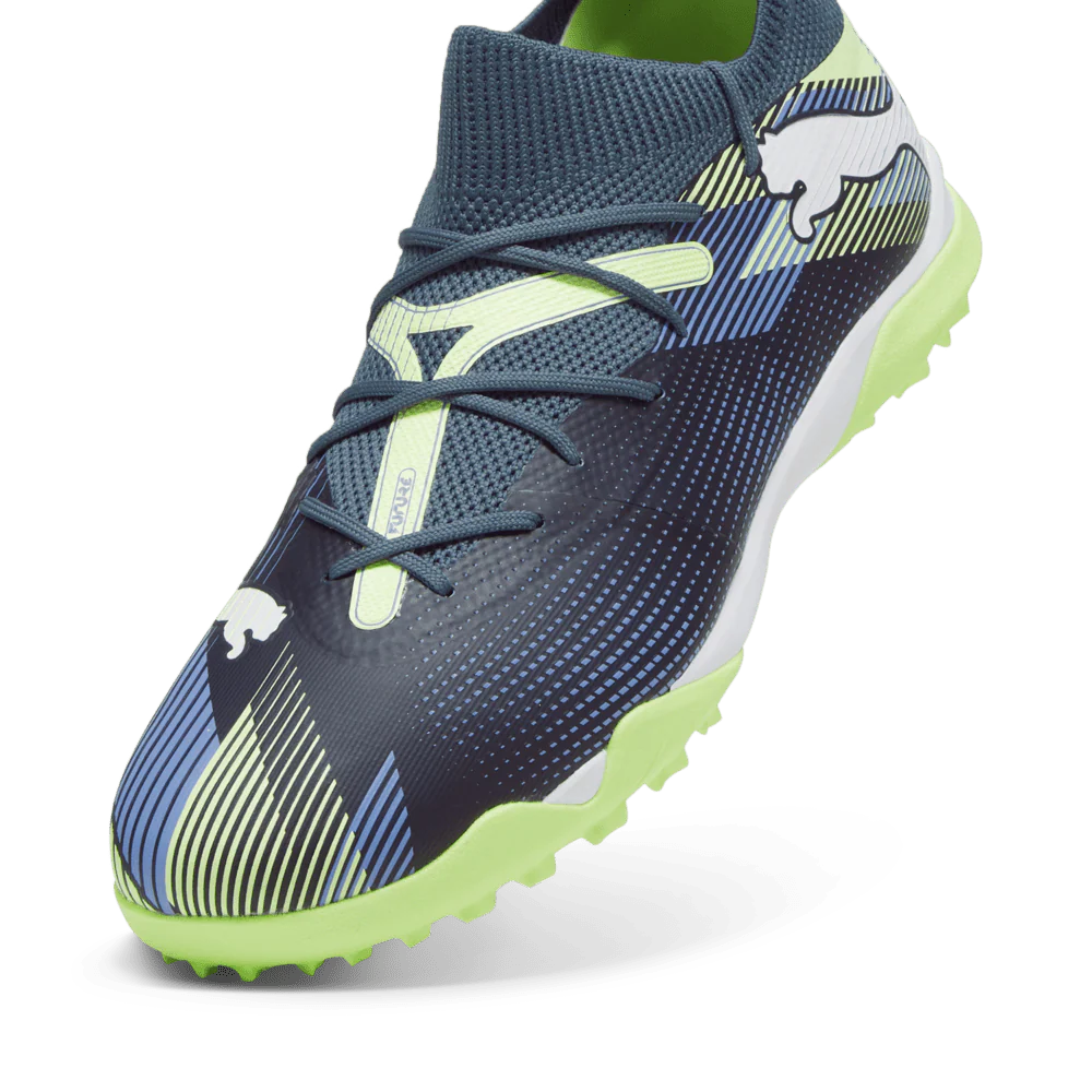 PUMA Future 7 Match TT Turf Soccer Cleats Gray Skies White