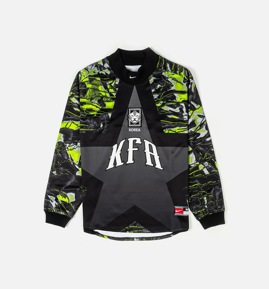Korea Hollywood Keeper Long Sleeve Mens Jersey Black Black White