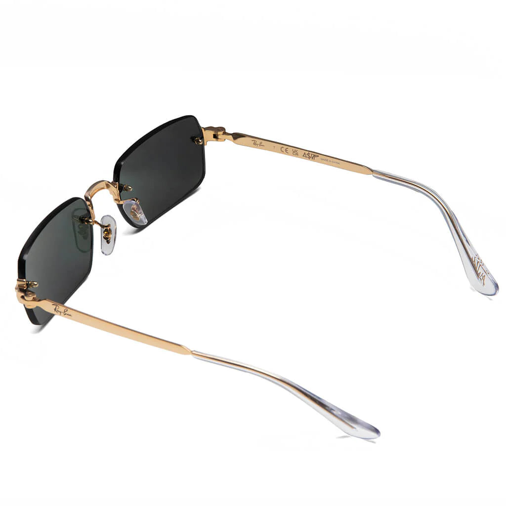 Ray Ban x AAP Rocky Rimless Pillow Arista Dark Green