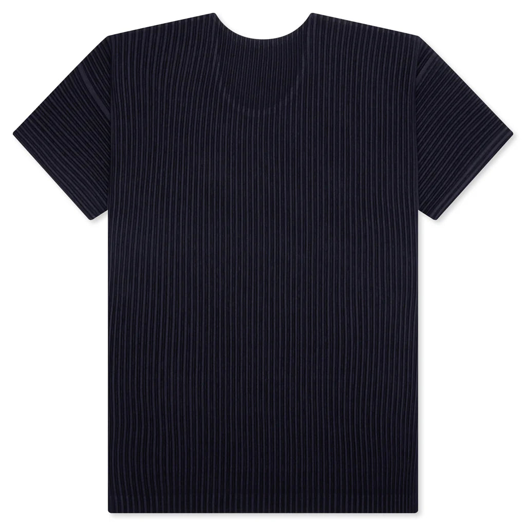Pleated T Shirt Blue