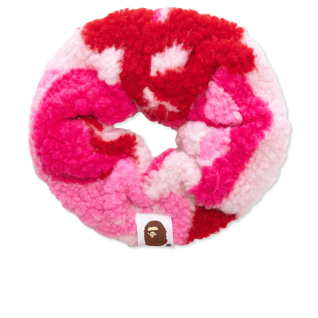 Abc Camo Boa Scrunchie Pink