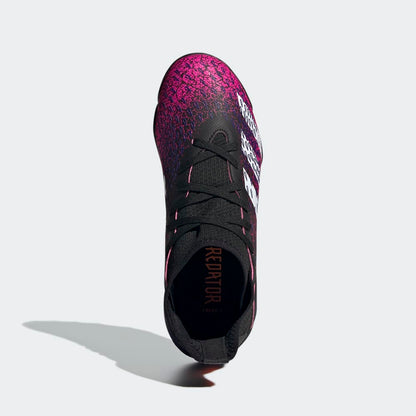 adidas Kids Predator Freak 3 TF J Turf Football Boots Core Black Cloud White Shock Pink