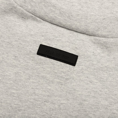Heavy Jersey Crewneck T Shirt Light Heather Grey