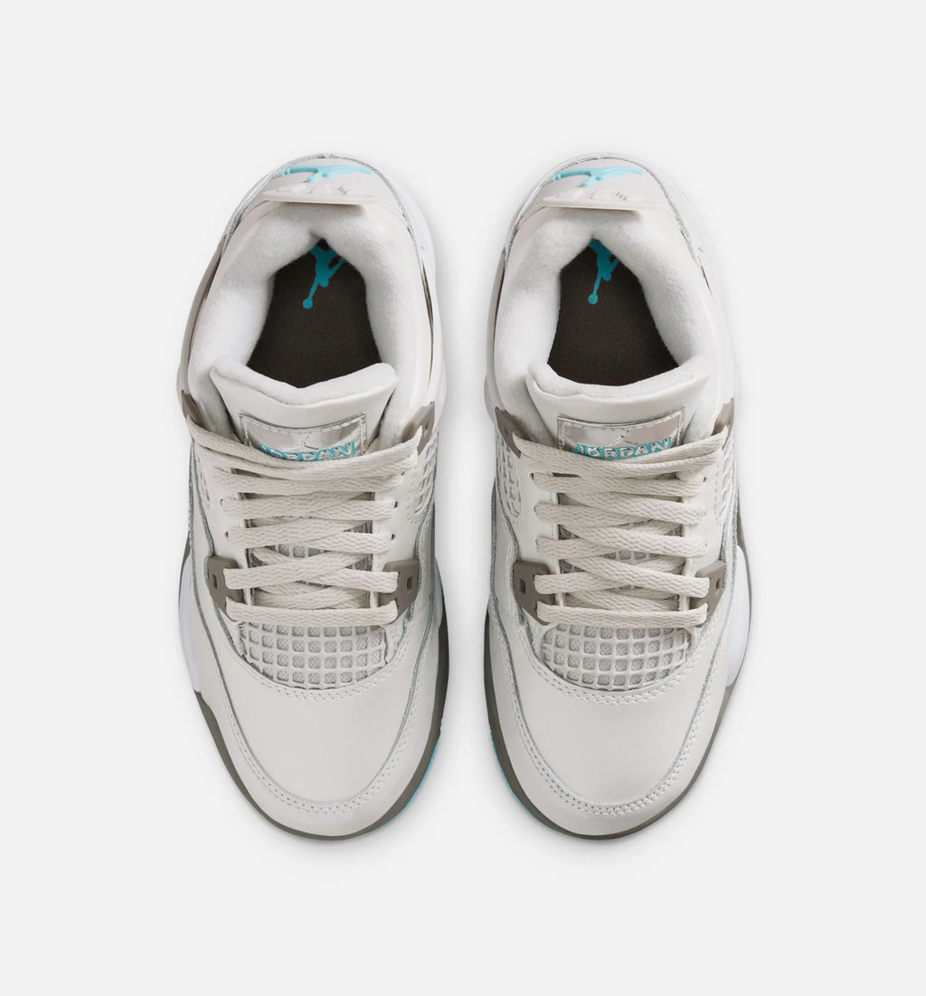 Air Jordan 4 Retro Blue Chill Preschool Lifestyle Shoe Photon Dust Blue Chill Flat Pewter White Blue Tint