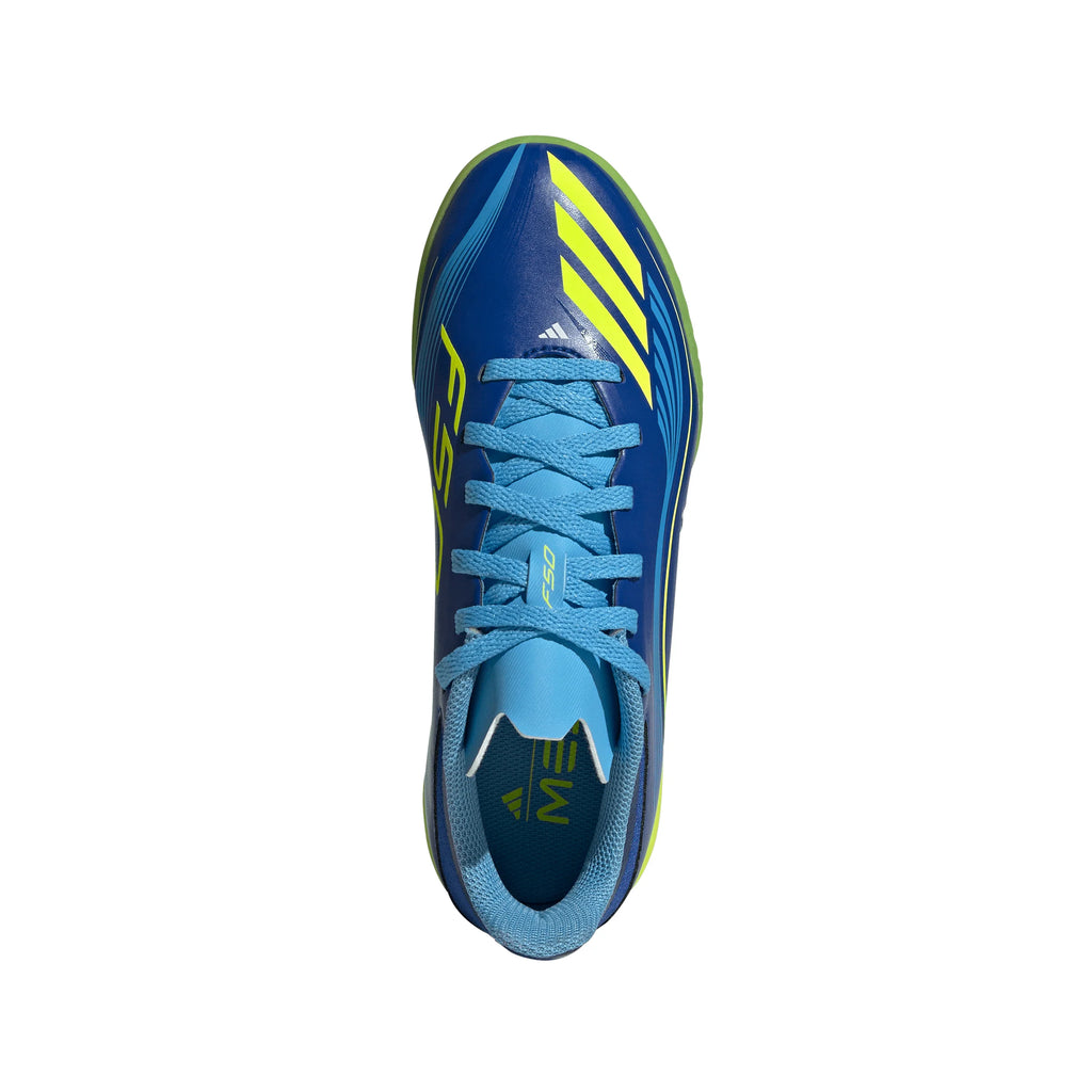 adidas F50 Messi League TF Youth Soccer Cleats Royal Blue Yellow Blue