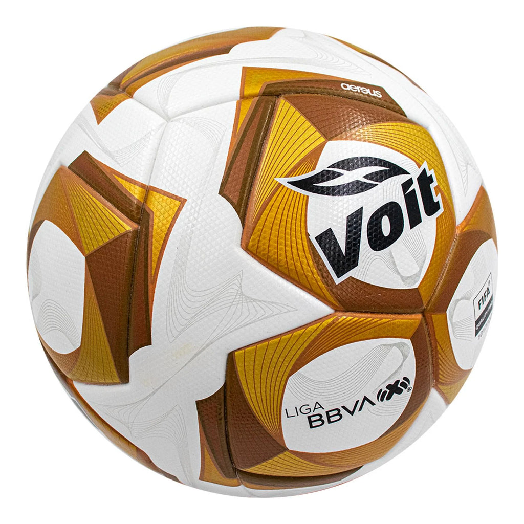 Voit AEREUS Liga MX Opening 2025 Liguilla Quality FIFA Pro Soccer Ball White Gold Black