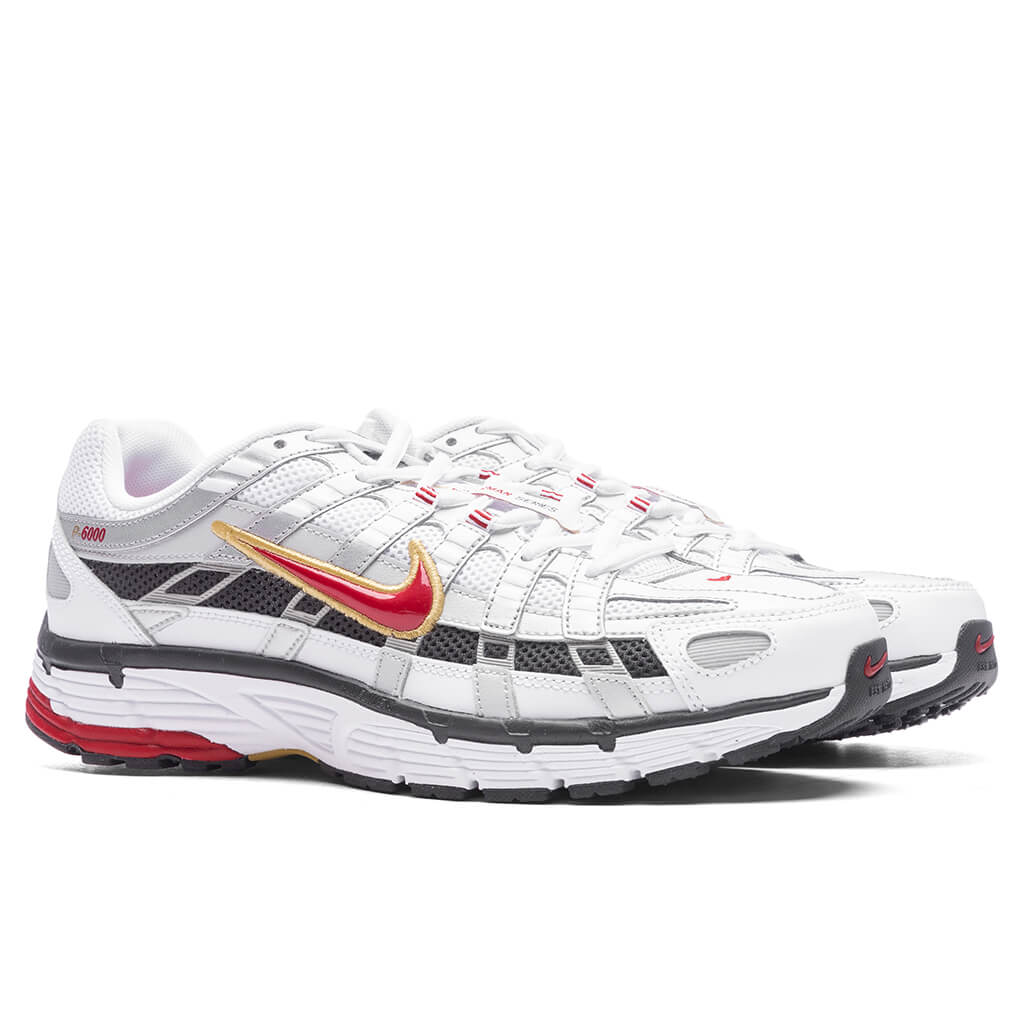 P 6000 White Varsity Red Metallic Platinum