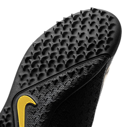 Nike JR Phantom Vision Academy TF Turf Soccer Cleats Black Gold