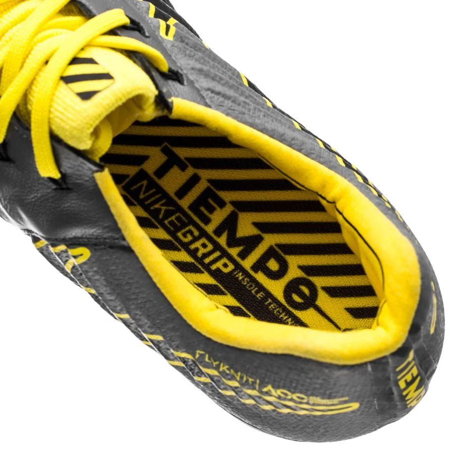 Nike Legend 7 Elite FG Firm Ground Soccer Cleats Dark Grey Black Yellow