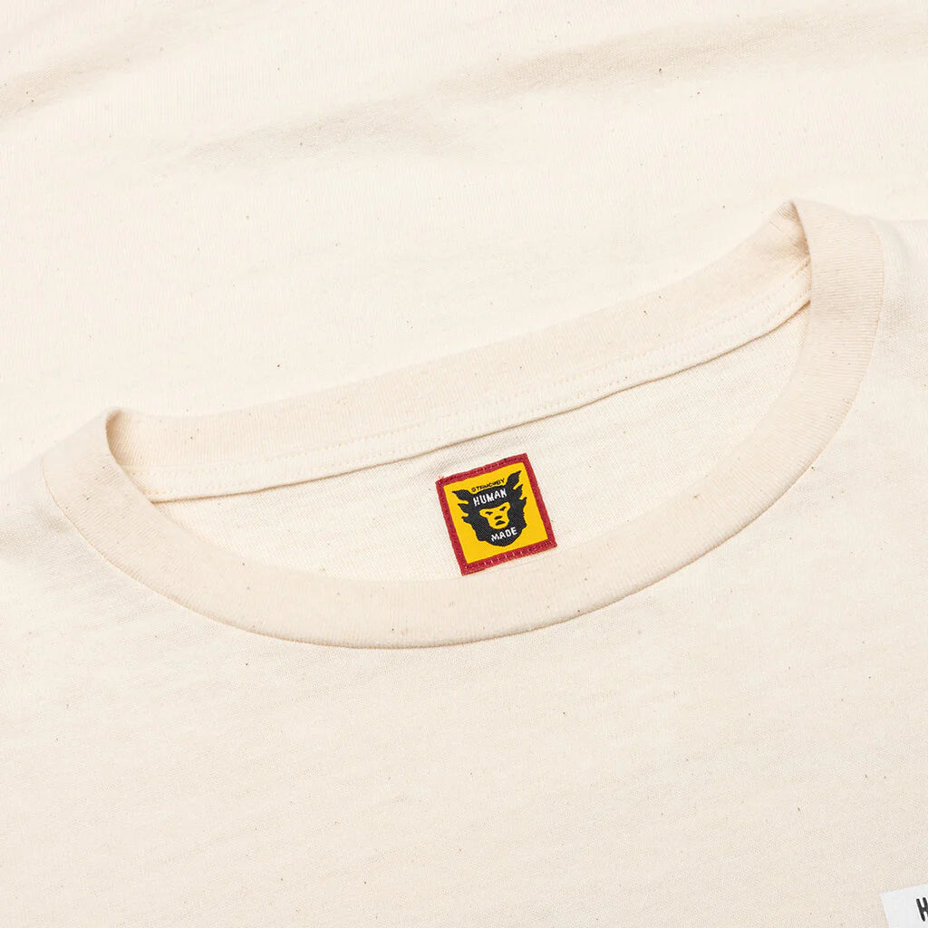 Wool Blended L S T Shirt White