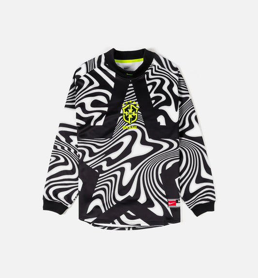 Brazil Hollywood Keeper Long Sleeve Mens Jersey Black Fluorescent Yellow Fluorescent Yellow