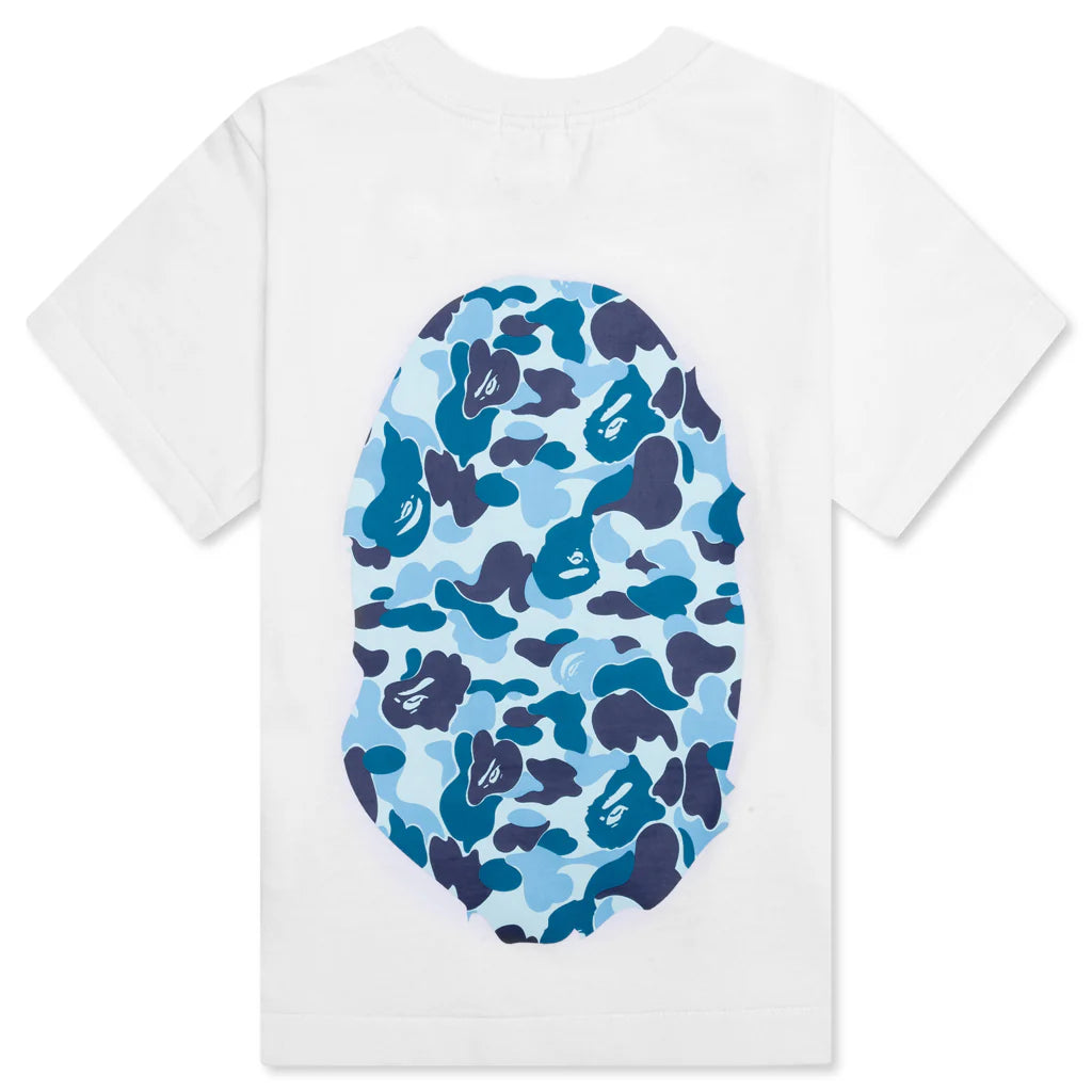 Kids ABC Camo Big Ape Head Tee White Blue