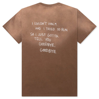 Goodbye Goodbye Tee Mustang Brown