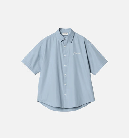 Jaxon Button Up Womens Shirt Frosted Blue