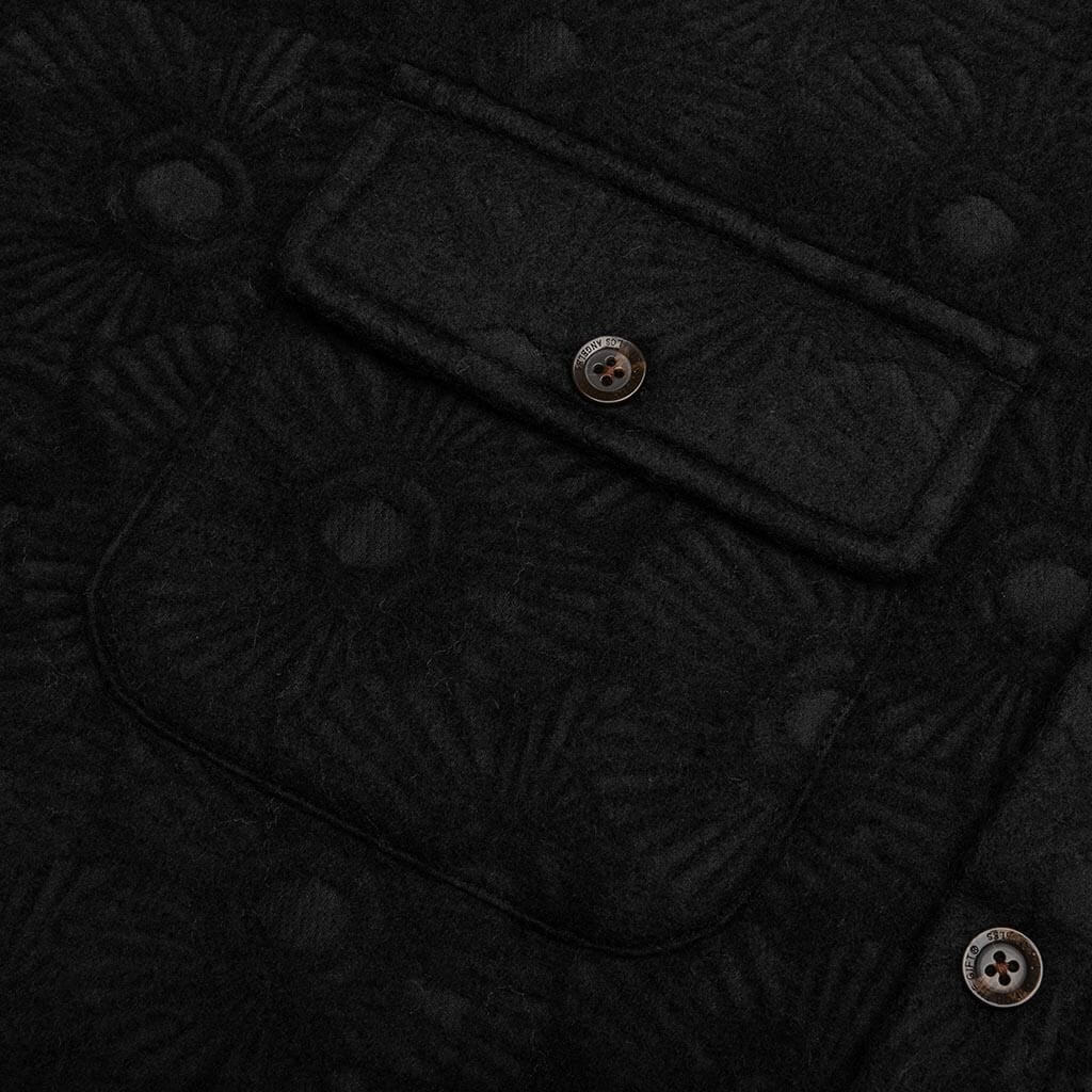 Floral Cover Shirt Black