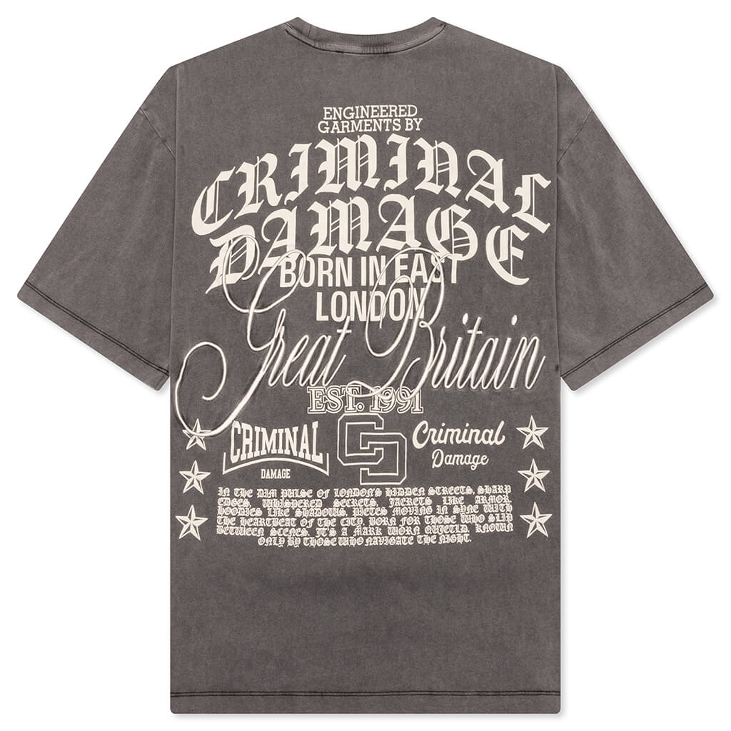 Logo Mania T Shirt Washed Grey