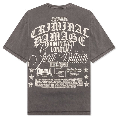 Logo Mania T Shirt Washed Grey