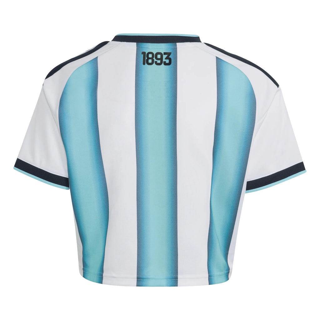 adidas Argentina Home Cropped Womens Soccer Jersey 2026 White Blue